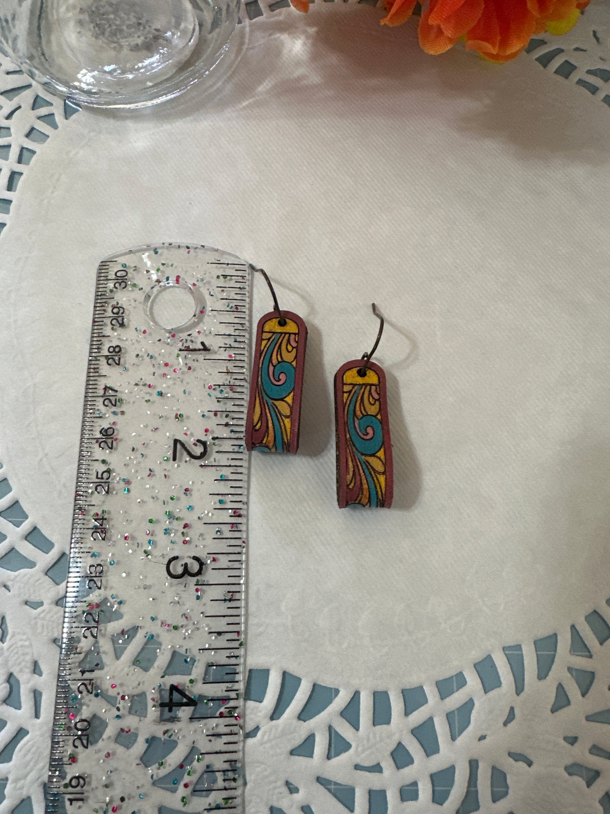 Tooled Leather Loops