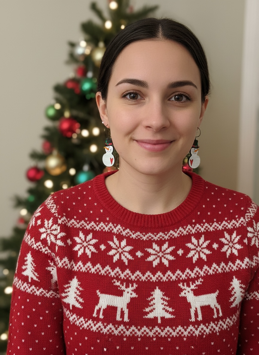 Christmas Snowman With Red Heart