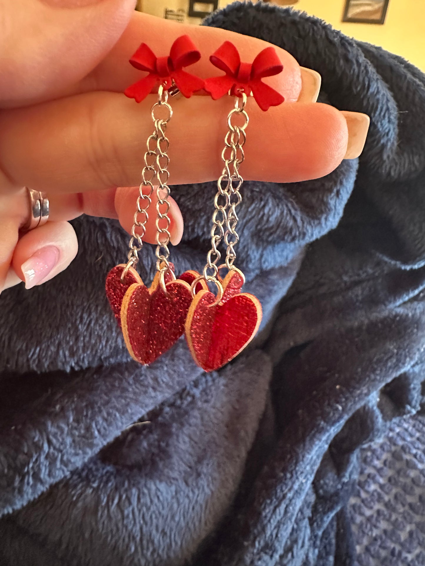 3D Glitter Earrings