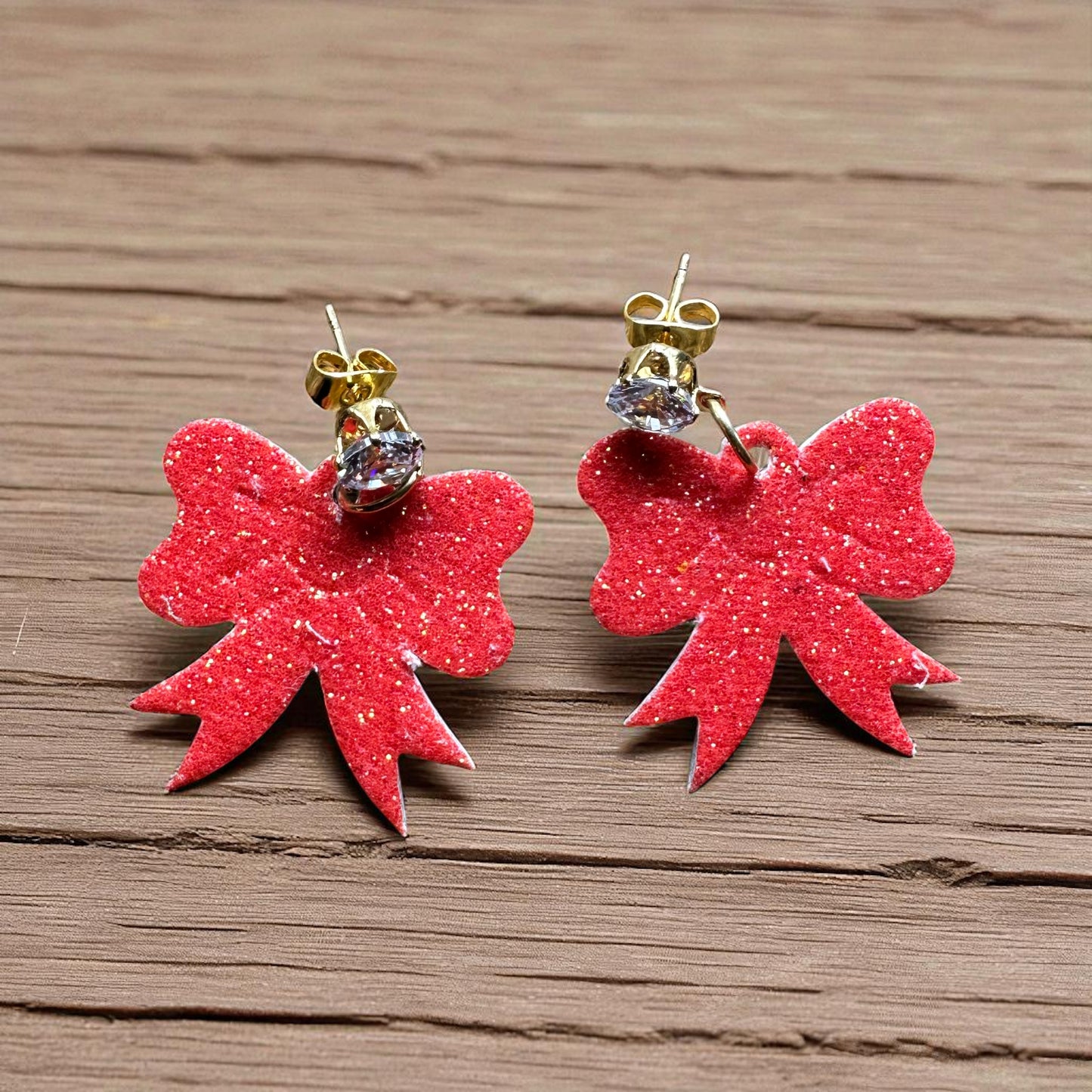 Orange Glitter Bows