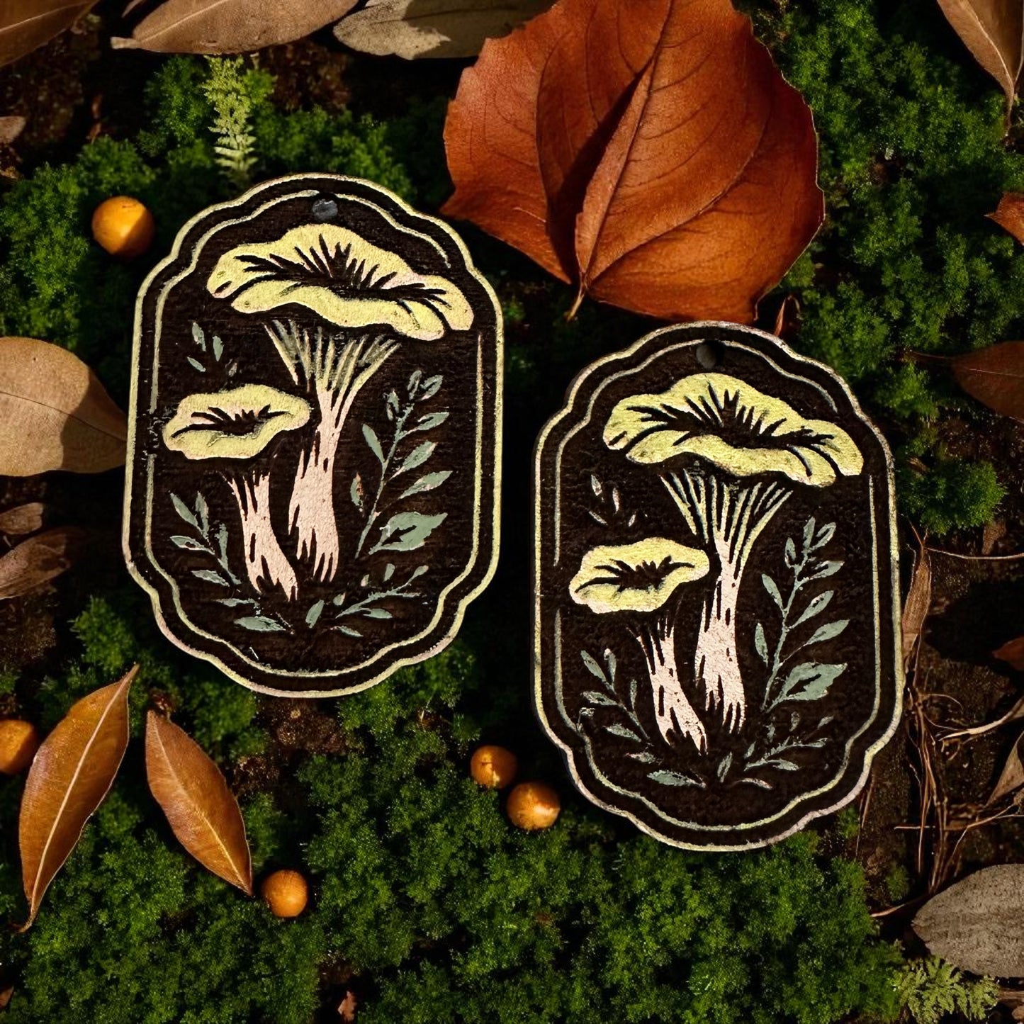 Forest Glow Mushroom Earrings