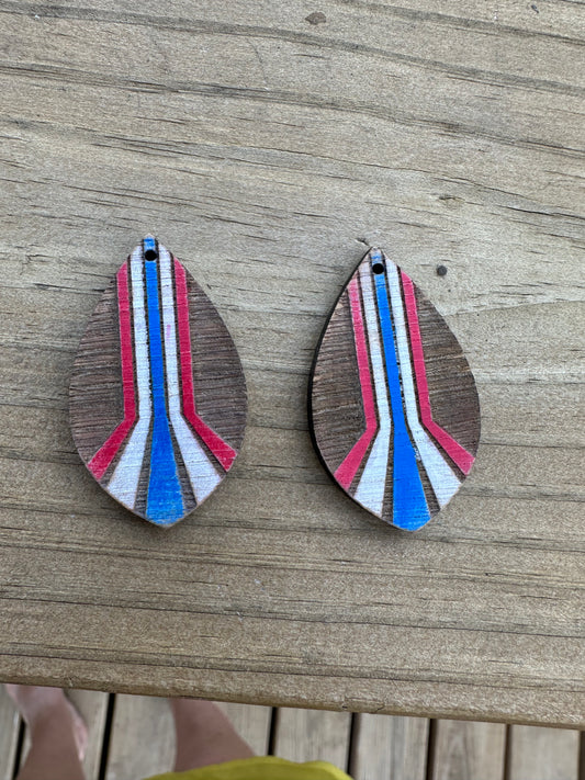 Wood Teardrop Earrings