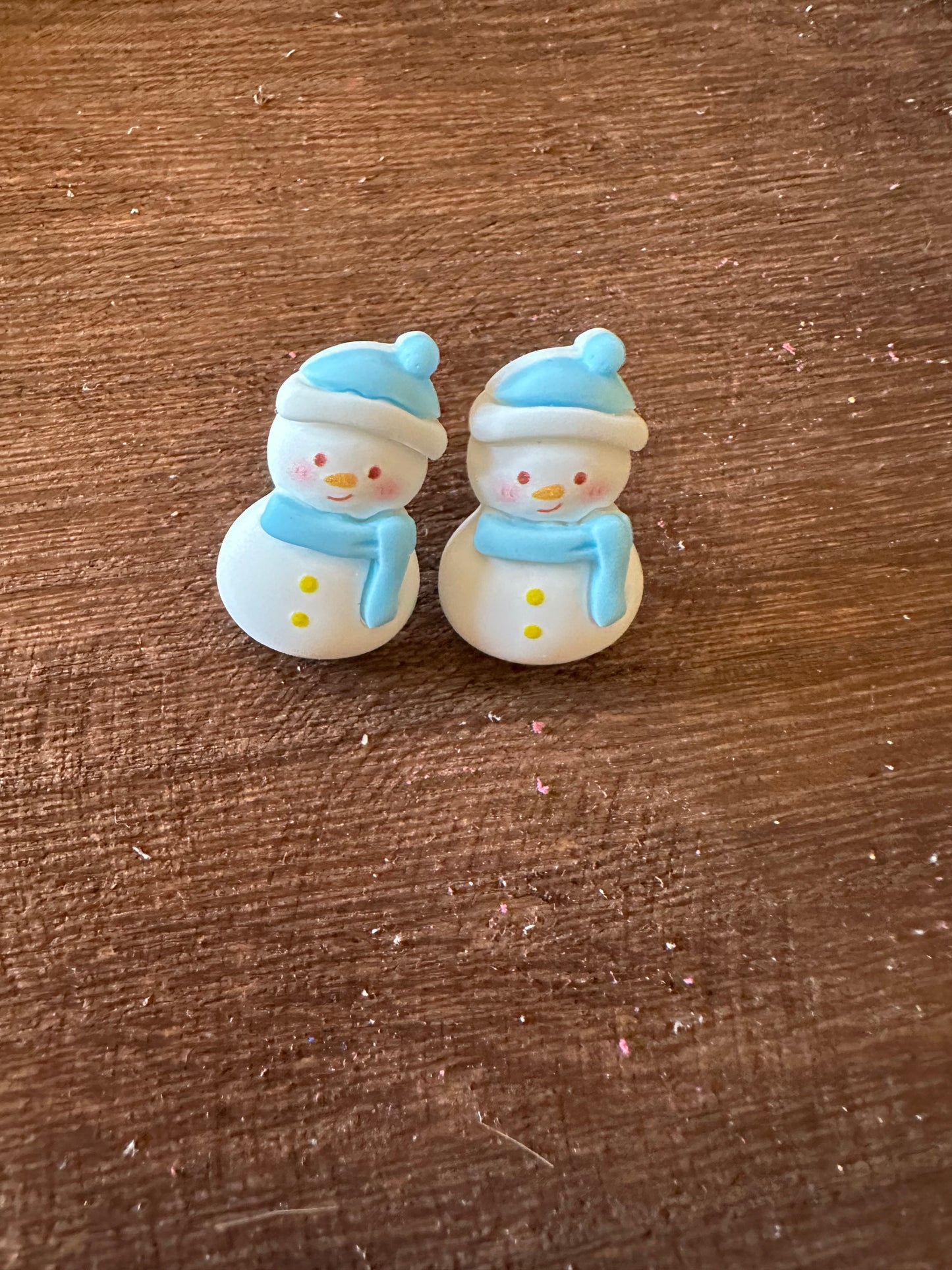 Clay Snowman Studs