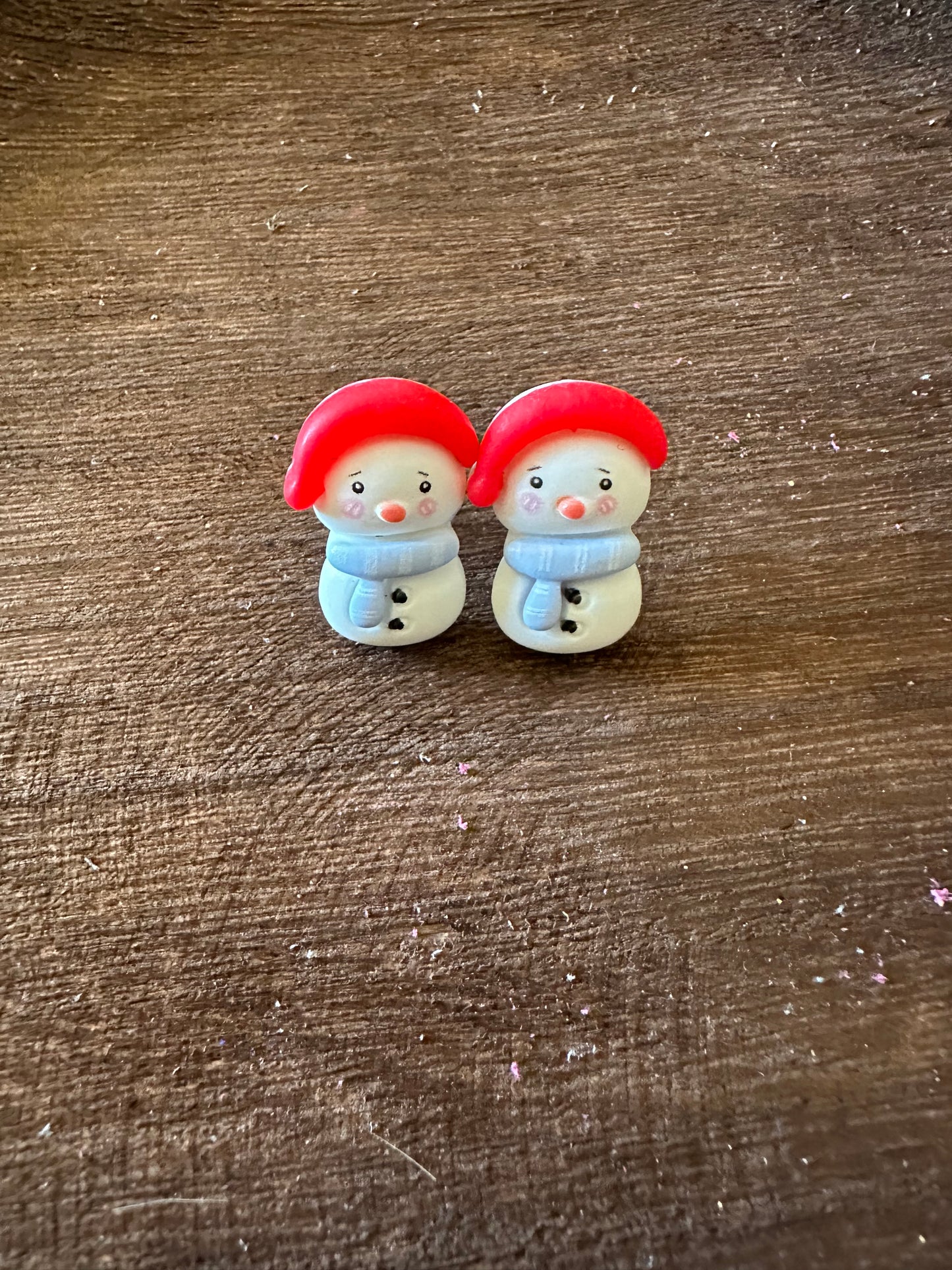 Clay Snowman Studs