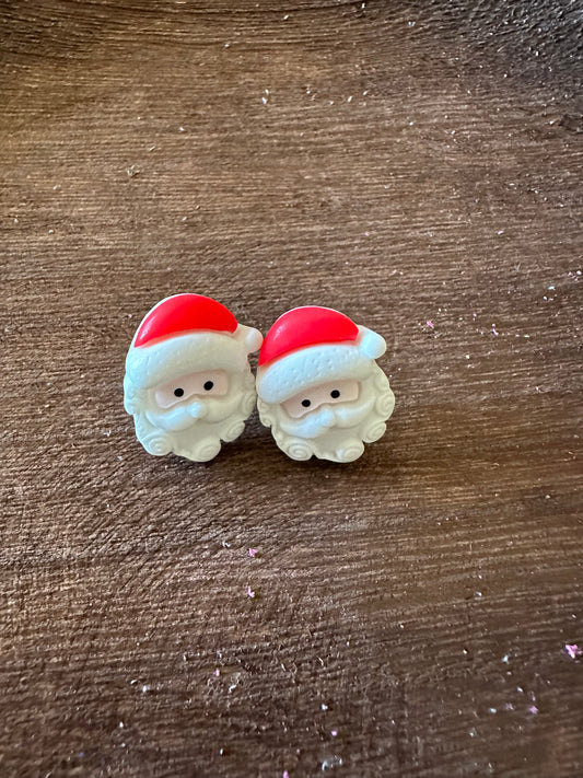 Clay Santa Studs