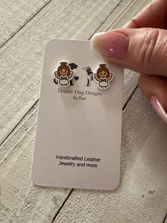 Acrylic Angel Studs