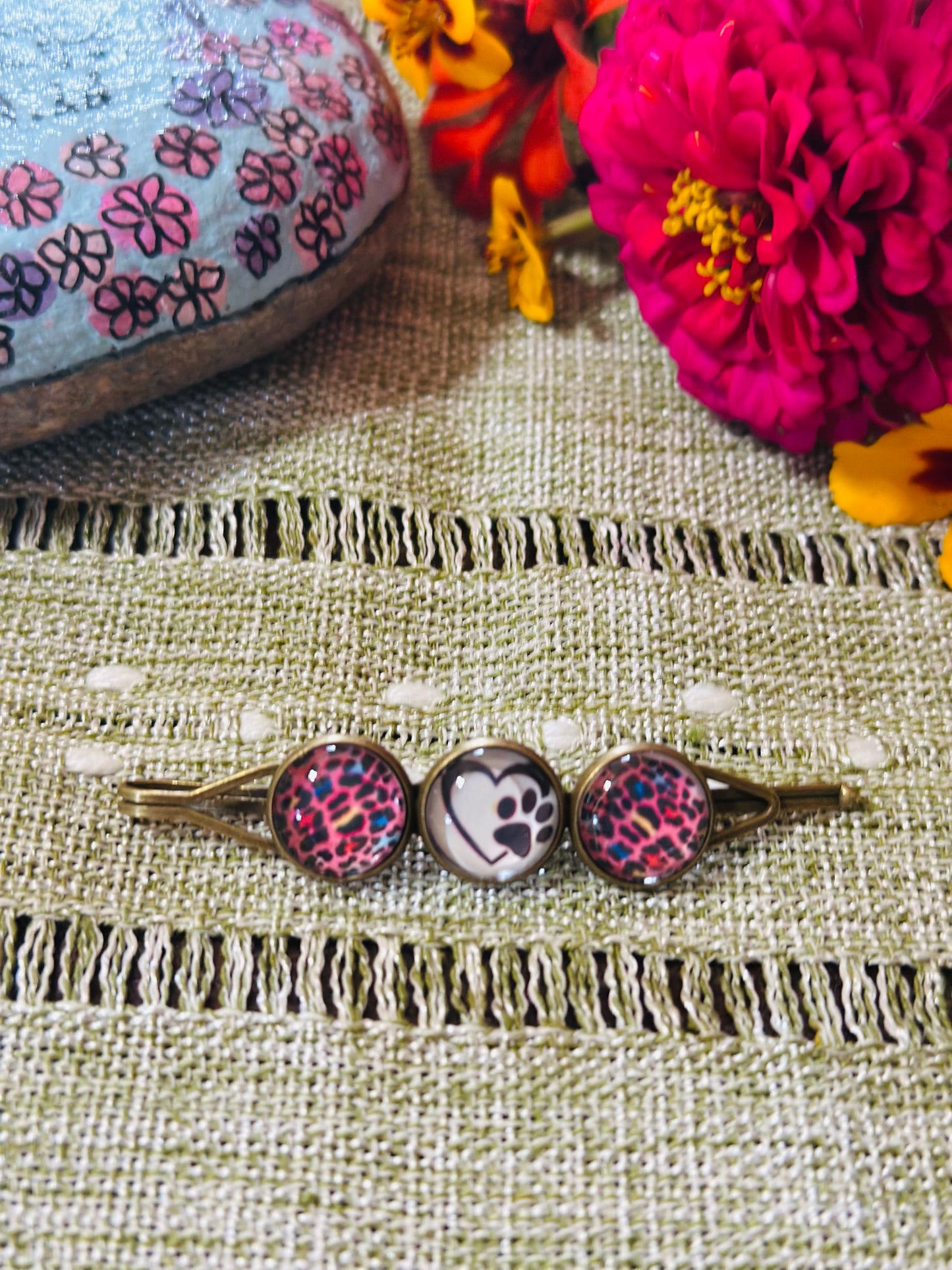 Wild at Heart Paw Print Barrette
