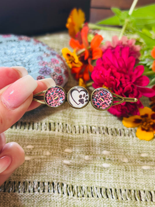 Wild at Heart Paw Print Barrette