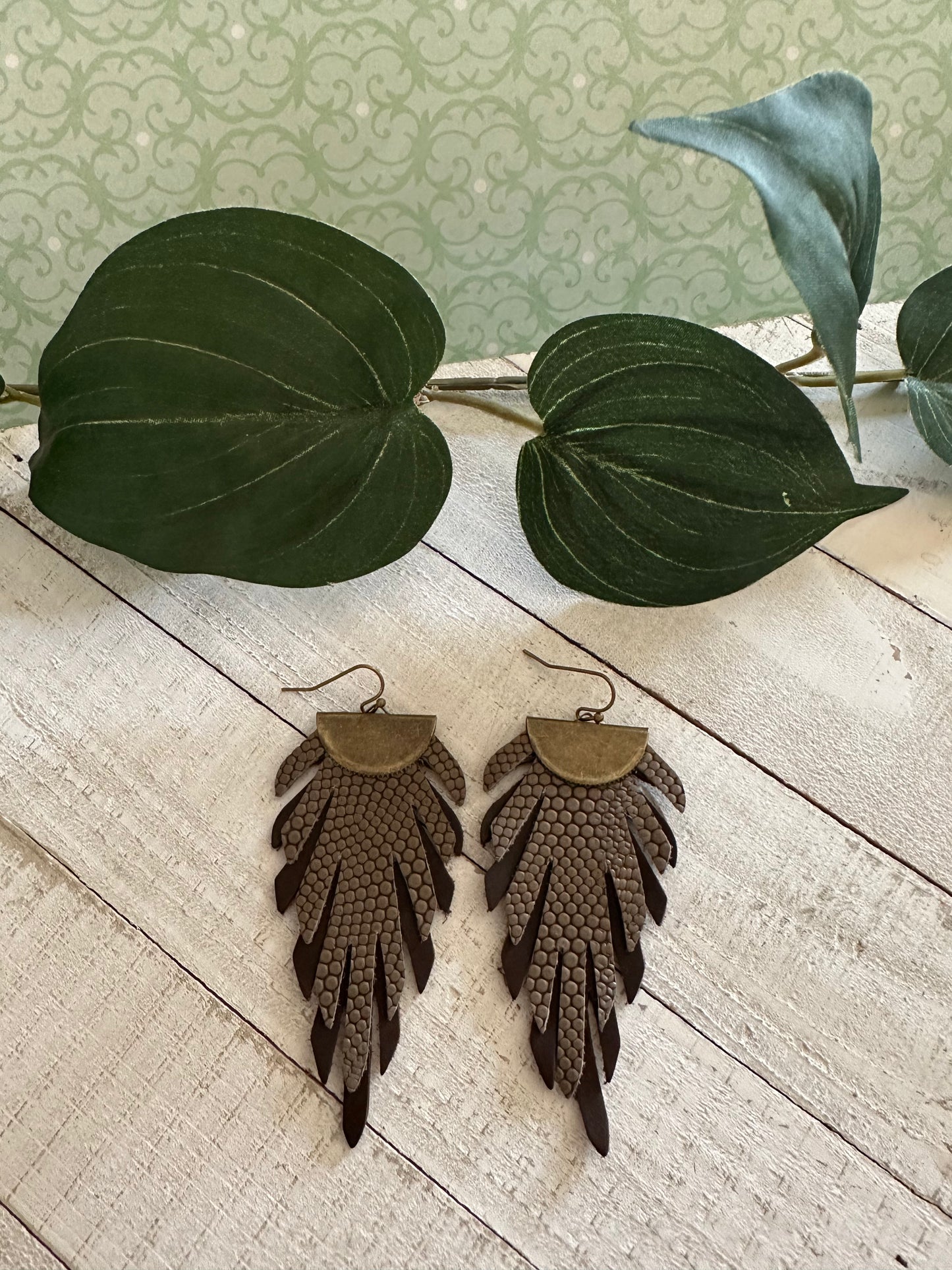 Desert Drift Leather Earrings