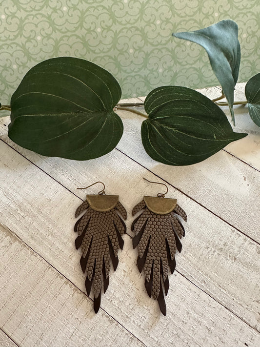 Desert Drift Leather Earrings