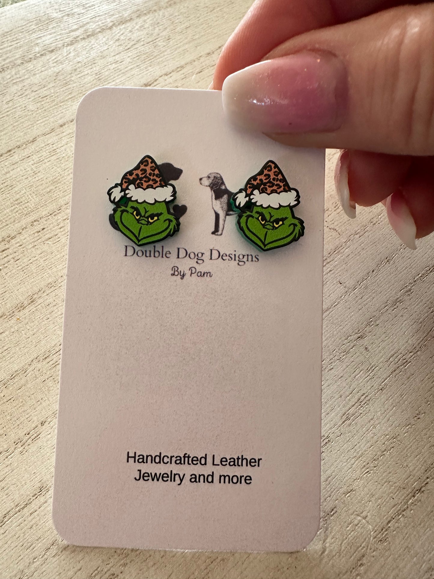 Leopard Hat Green Man Stud