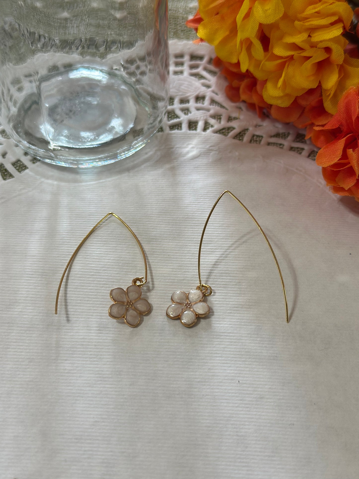 Golden Daisy Threader Earrings