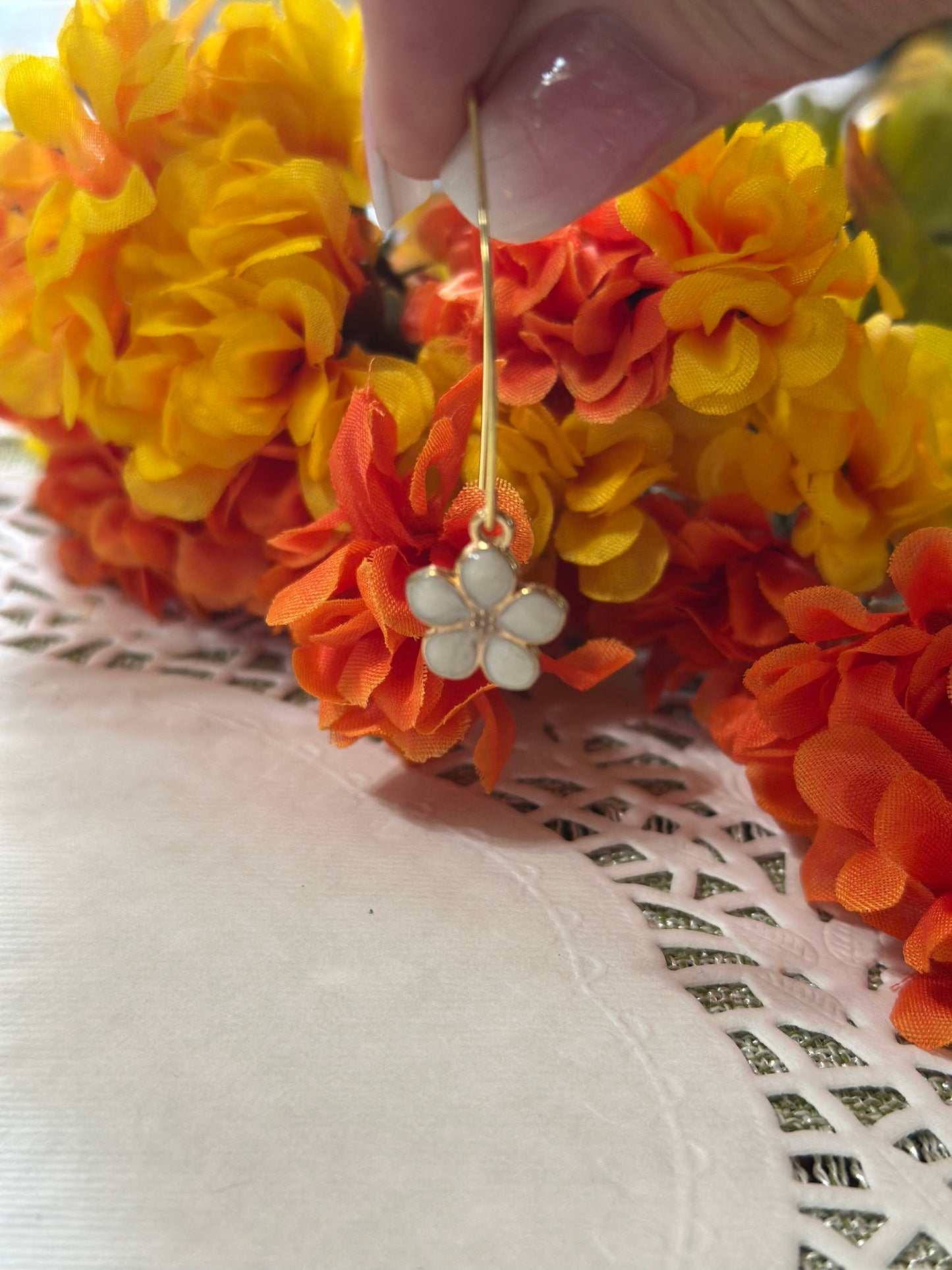 Golden Daisy Threader Earrings