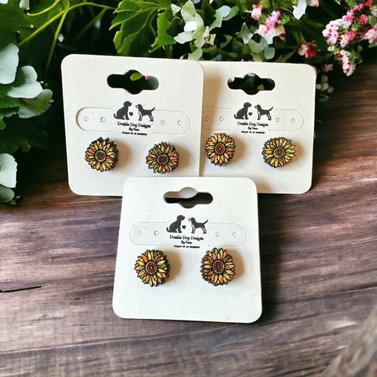 Sunflower Wood Studs