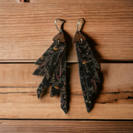 Fall Leather Earrings