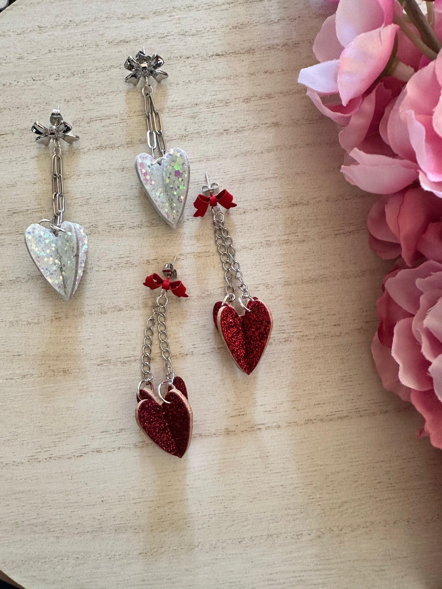 3D Glitter Earrings