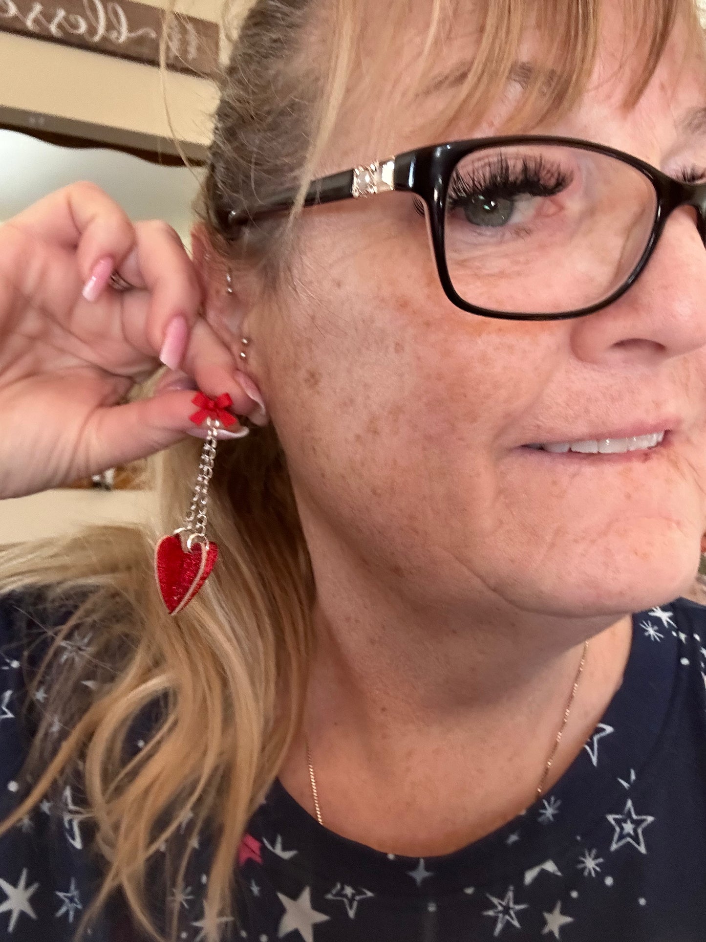 3D Glitter Earrings