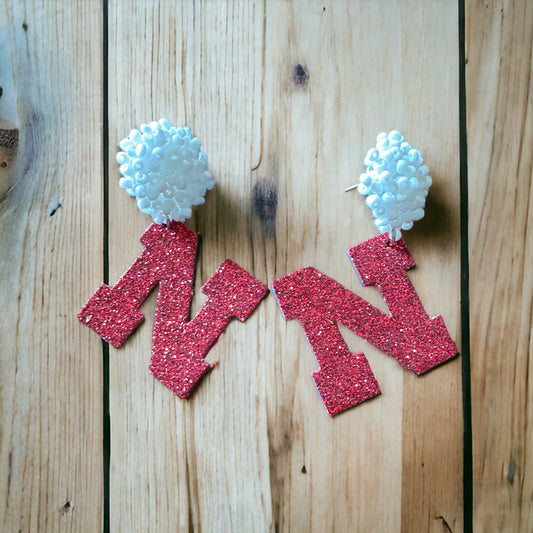 Nebraska Pride Glitter Earrings