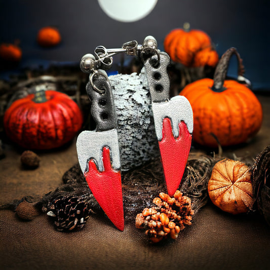 Bloody knife Halloween Earrings