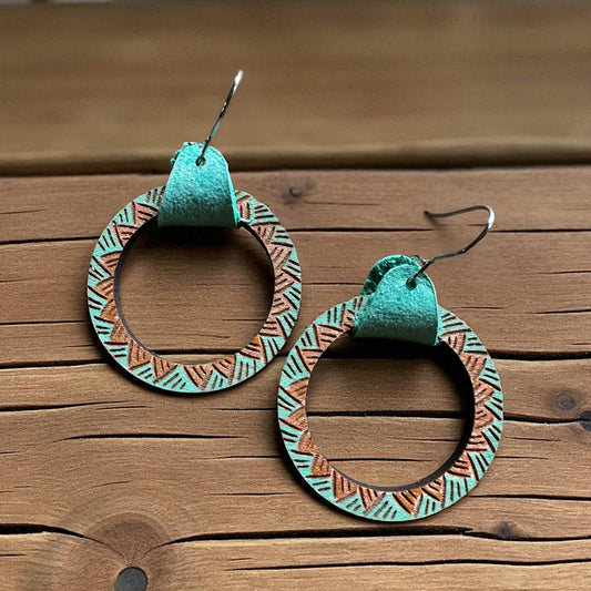 Rustic Boho Hoop Earrings