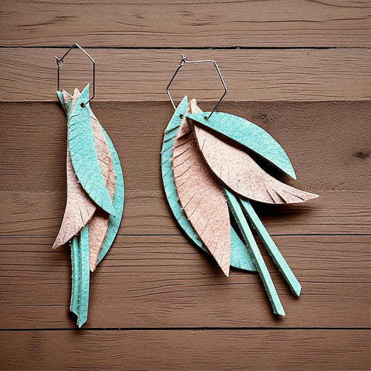 Layered Pastel Feathers