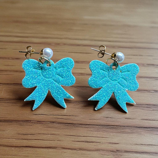 Mint Sparkle Bows