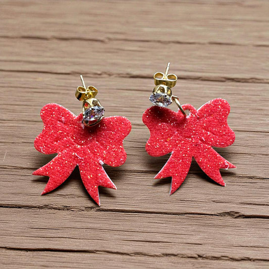 Orange Glitter Bows