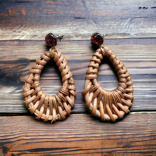 Genuine Rattan Earrings